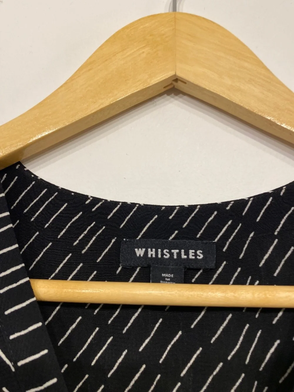 Whistles Tiered Geo Print Black and White Midi Dress Size US 4 - Picture 6 of 8